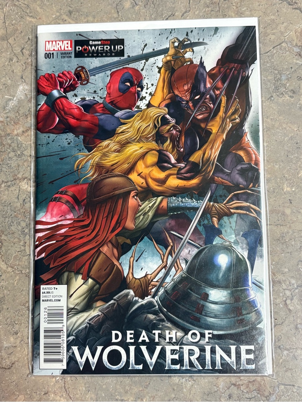DEATH OF WOLVERINE #1 GameStop Powerup Rewards Variant (Marvel 2014) NM/Mint Raw